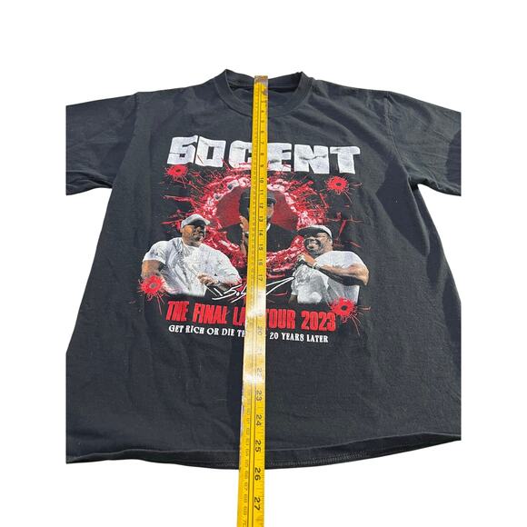 Tour T-shirt -50 Cent The Final Lap Tour 2023 Size Medium Black Cotton - unisex - Picture 5 of 7